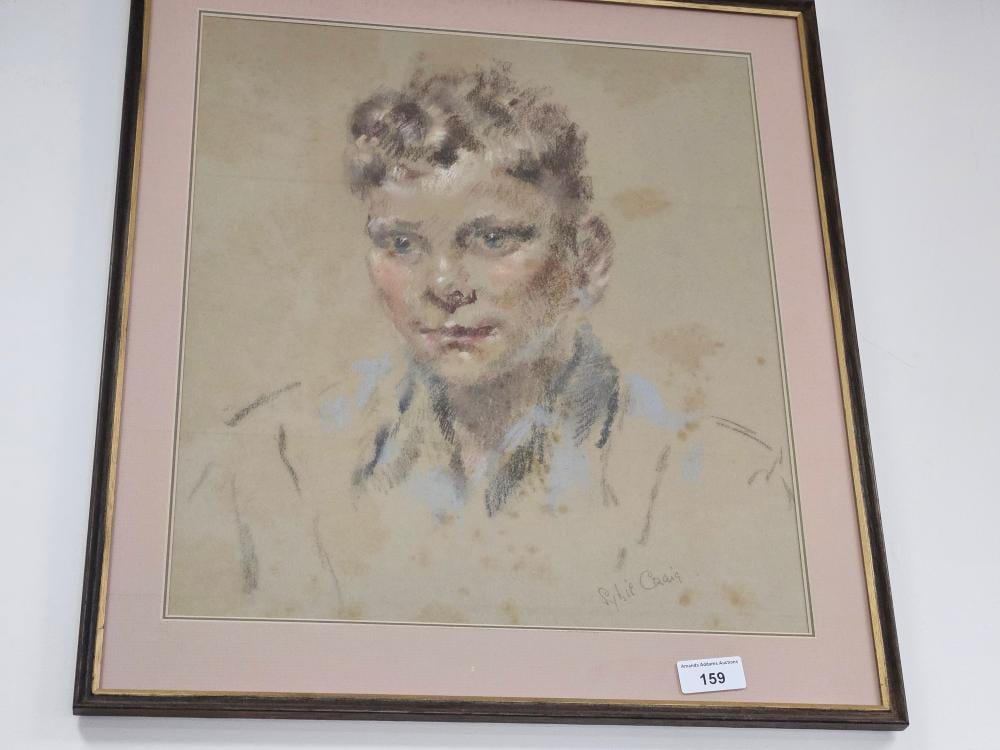 Sybil Craig comparable auction result: sybil craig english australian 1901 1989 head of a boy pastel signed