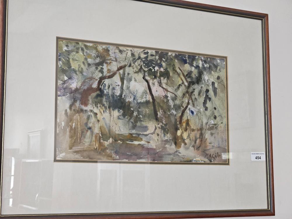 Nornie Gude comparable auction result: nornie gude australian 1915 2002 yarra flats watercolour signed lower