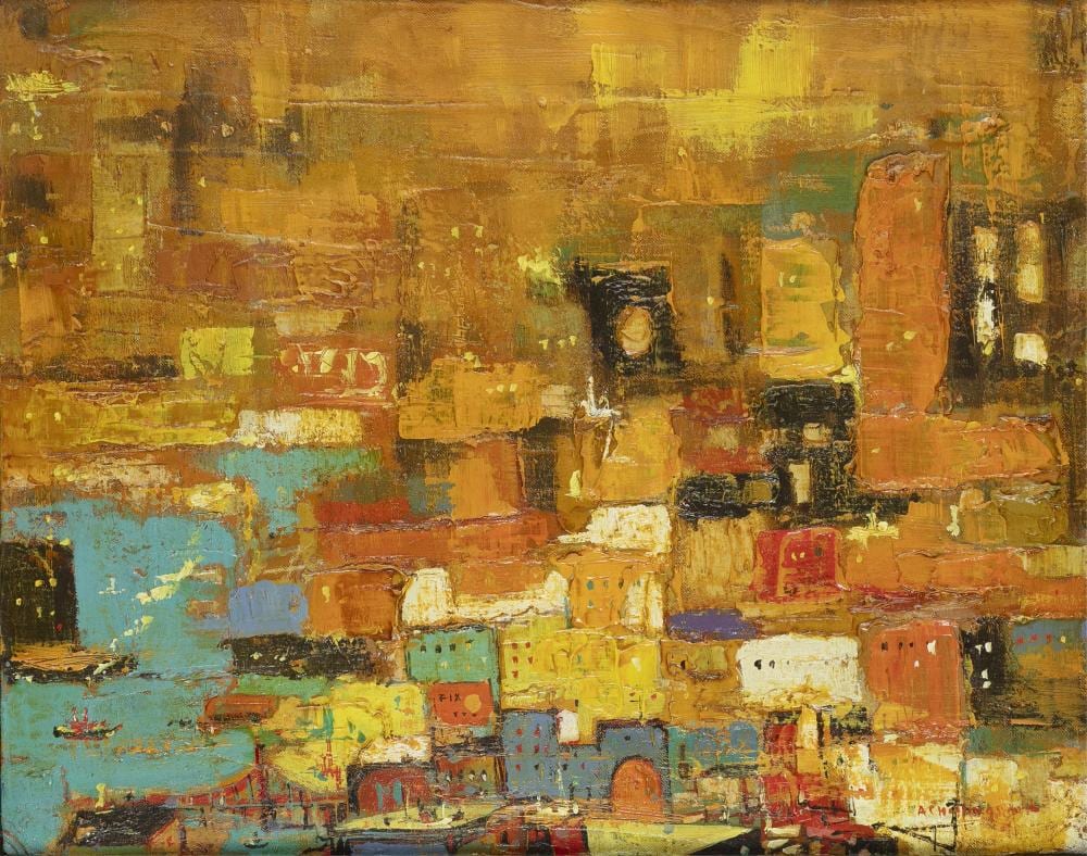Alvin C. Hollingsworth comparable auction result: alvin c hollingsworth 1928 2000 untitled city scene