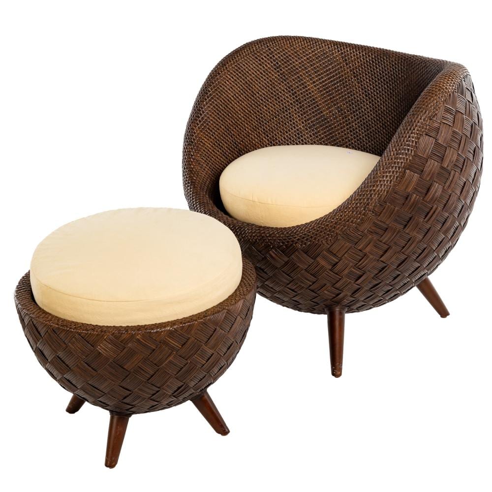 Kenneth Cobonpue comparable auction result: kenneth cobonpue la luna chair ottoman