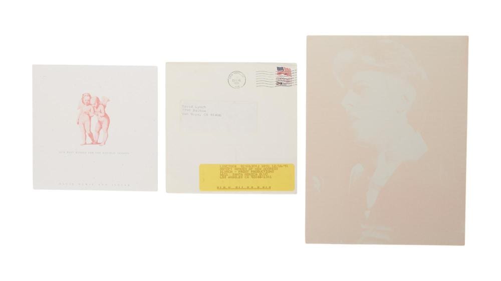 david lynch david bowie holiday card and photo print · Julien's Auctions · 2025-12-11 David Lynch comparable auction result: david lynch david bowie holiday card and photo print