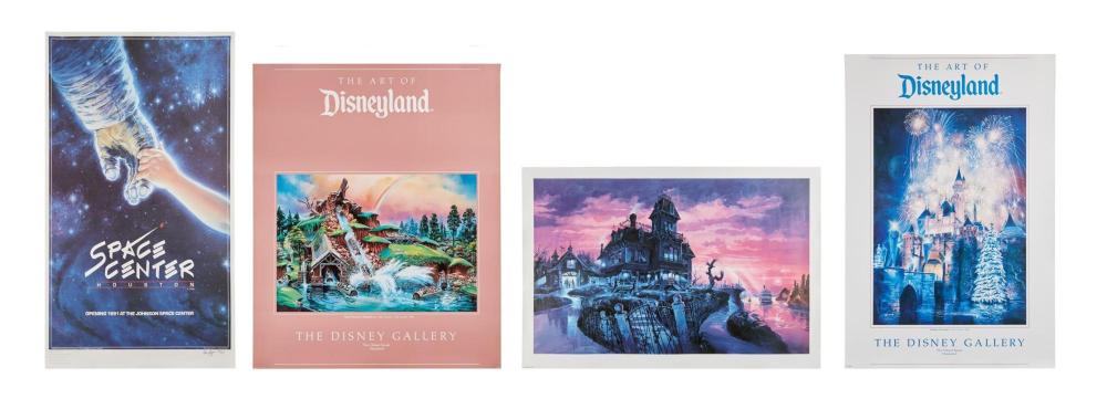 Dan Goozee comparable auction result: dan goozee signed houston space center prints with art of disneyland prints and posters