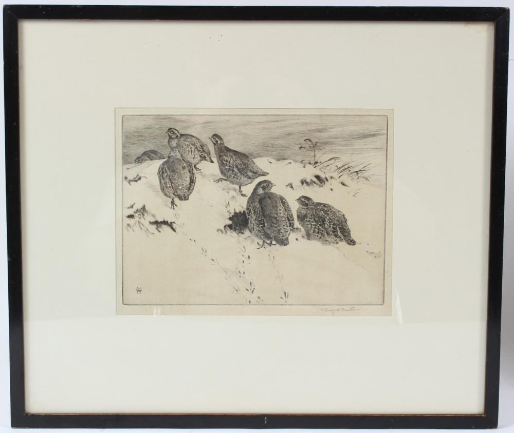 Winifred Austin comparable auction result: winifred austin little brown birds etching signed in pencil arthur greatorex label verso plate 16 x 22c