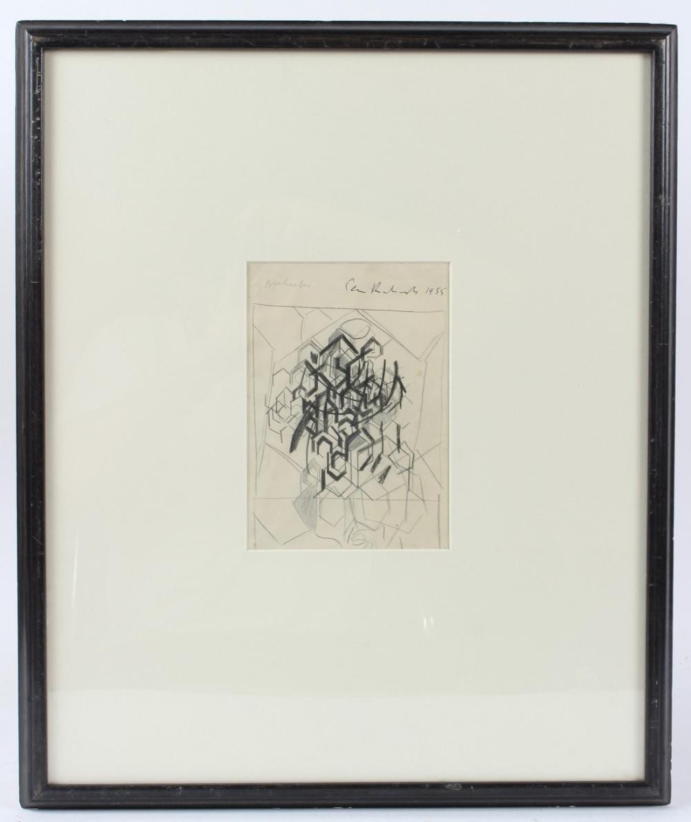 ceri richards 1903 1971 beekeeper pencil drawing signed in ink and dated 1955 19 5 x 13 5cm · John Nicholson's Fine Art Auctioneers & Valuers · 2025-12-09 Ceri Richards comparable auction result: ceri richards 1903 1971 beekeeper pencil drawing signed in ink and dated 1955 19 5 x 13 5cm