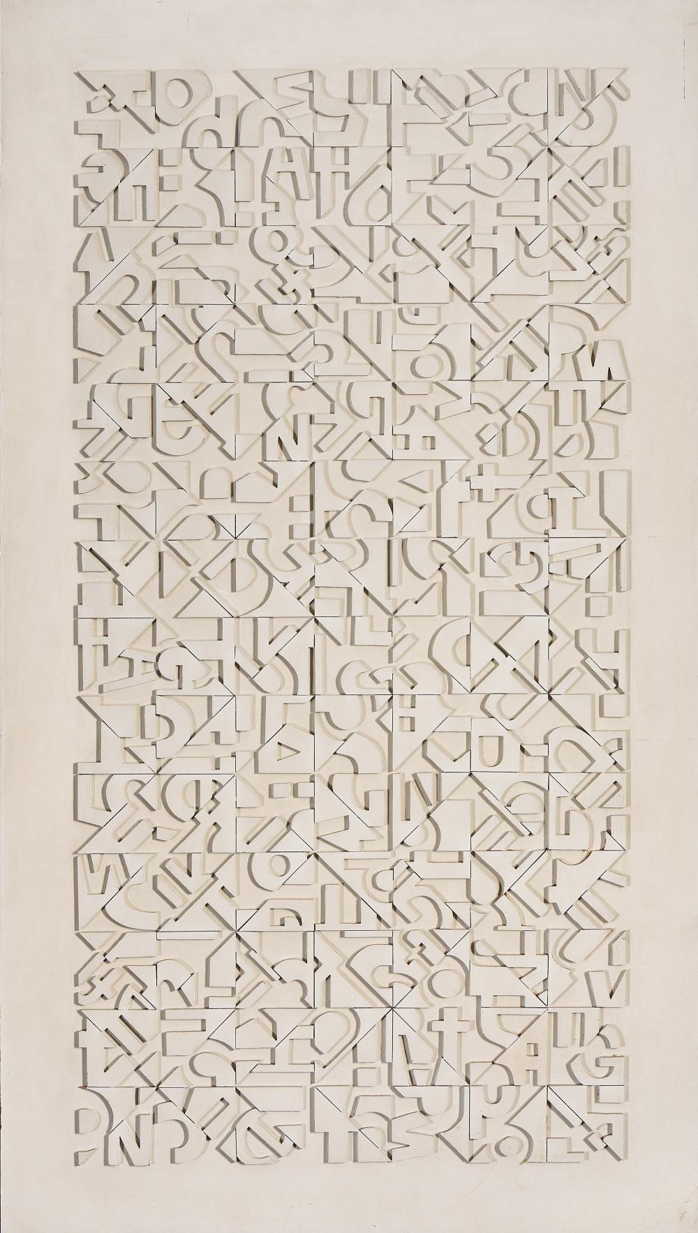 Norman Ives comparable auction result: norman ives gray bas relief 1971
