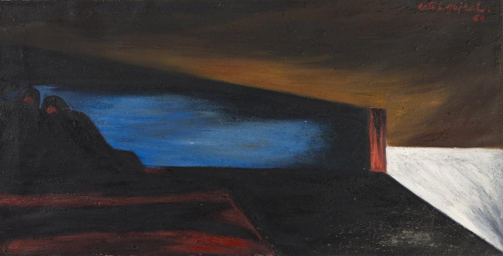 satish gujral untitled 1960 · Swann Auction Galleries · 2025-12-18 Satish Gujral comparable auction result: satish gujral untitled 1960