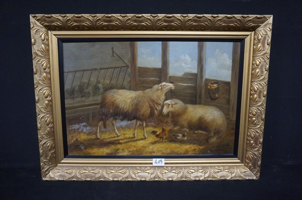 Arthur de Waerhert comparable auction result: arthur de waerhert 1881 1944 schapen en kip