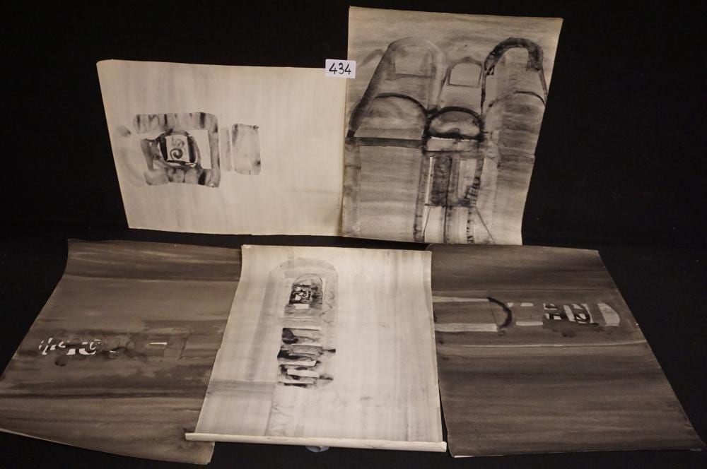 Luc Mondry comparable auction result: luc mondry 1938 1999 5 aquarellen waarvan
