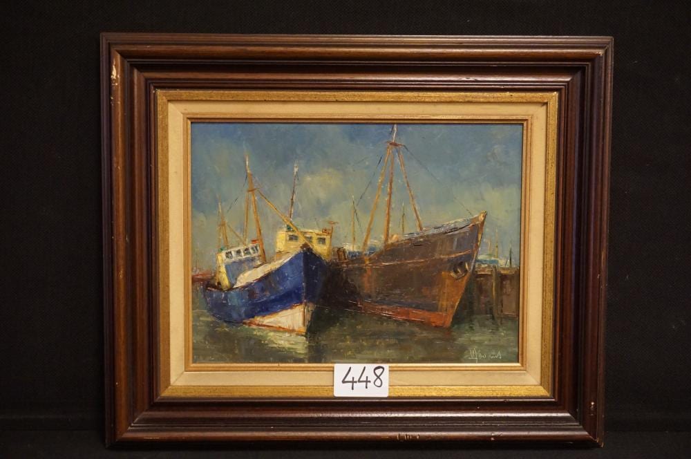 Vic Dooms comparable auction result: vic dooms 1912 1994 visserhaven olieverf