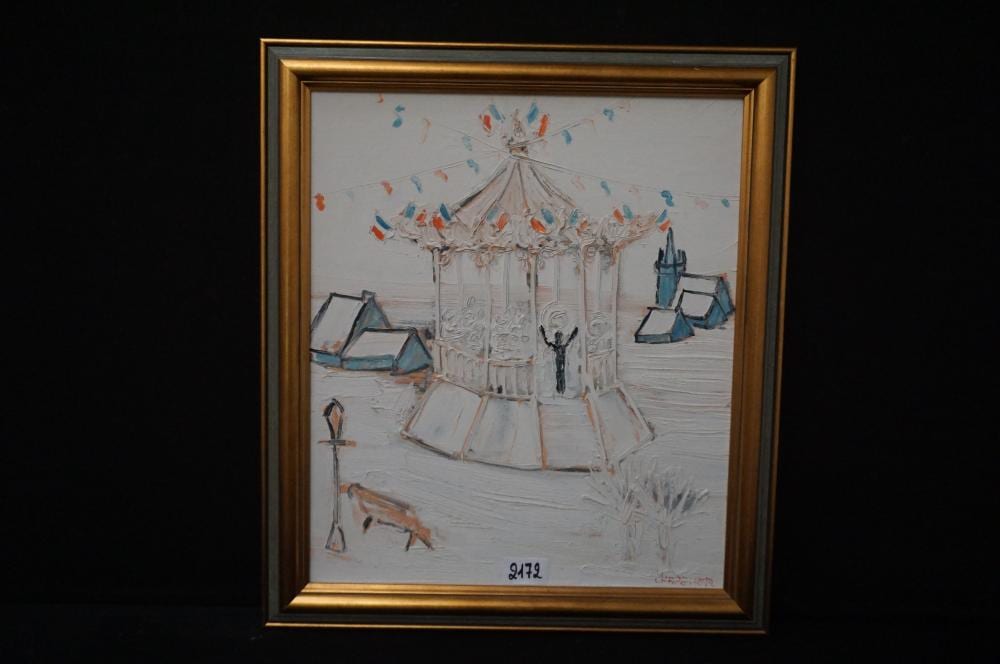 Jose Chapelier comparable auction result: jose chapelier 1946 de kiosk met orkest