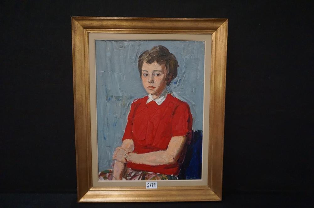 Albert de Deken comparable auction result: albert de deken 1915 2003 meisje oliever
