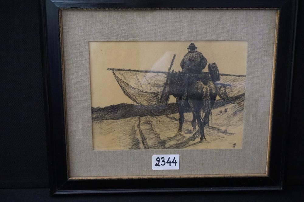 Jean Delvin comparable auction result: jean delvin 1853 1922 garnaalvisser te paar