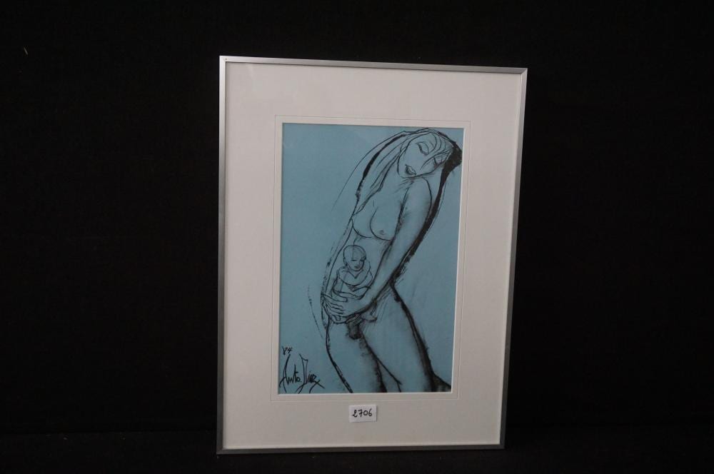 Anto Ferdinand Diez comparable auction result: anto diez 1914 1992 moeder en kind houts