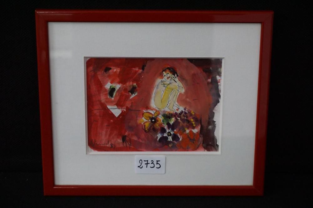 Godfried Vervisch comparable auction result: godfried vervisch 1930 2014 naakt met bloem