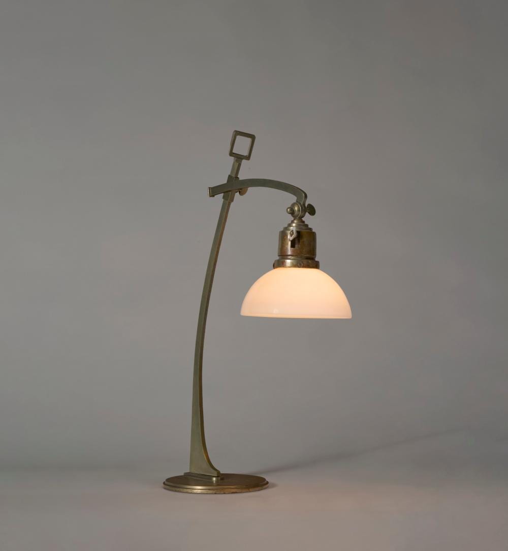 Otto Wagner comparable auction result: otto wagner 1841 1918 adjustable desk lamp from the sterreichische pos