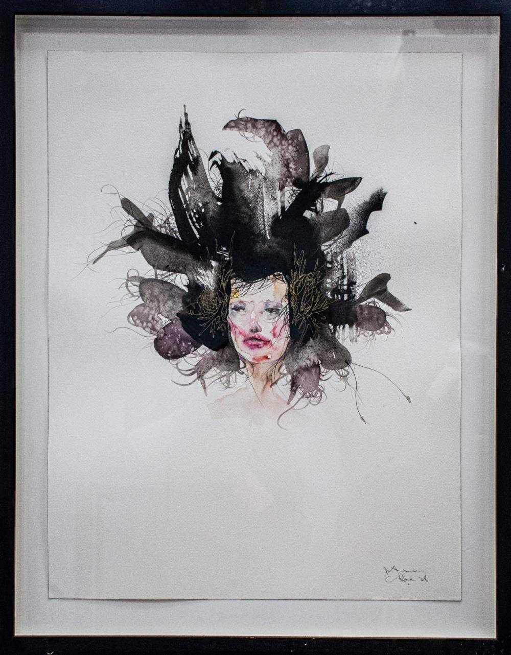 David Choe comparable auction result: david choe american 1976 showered with cries 2008