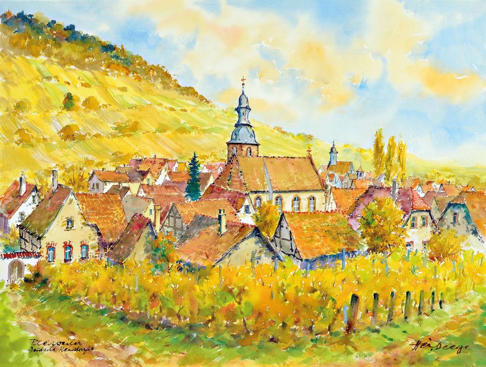 Heiner Deege comparable auction result: heiner deege 1920 ha loch 2007 watercolor