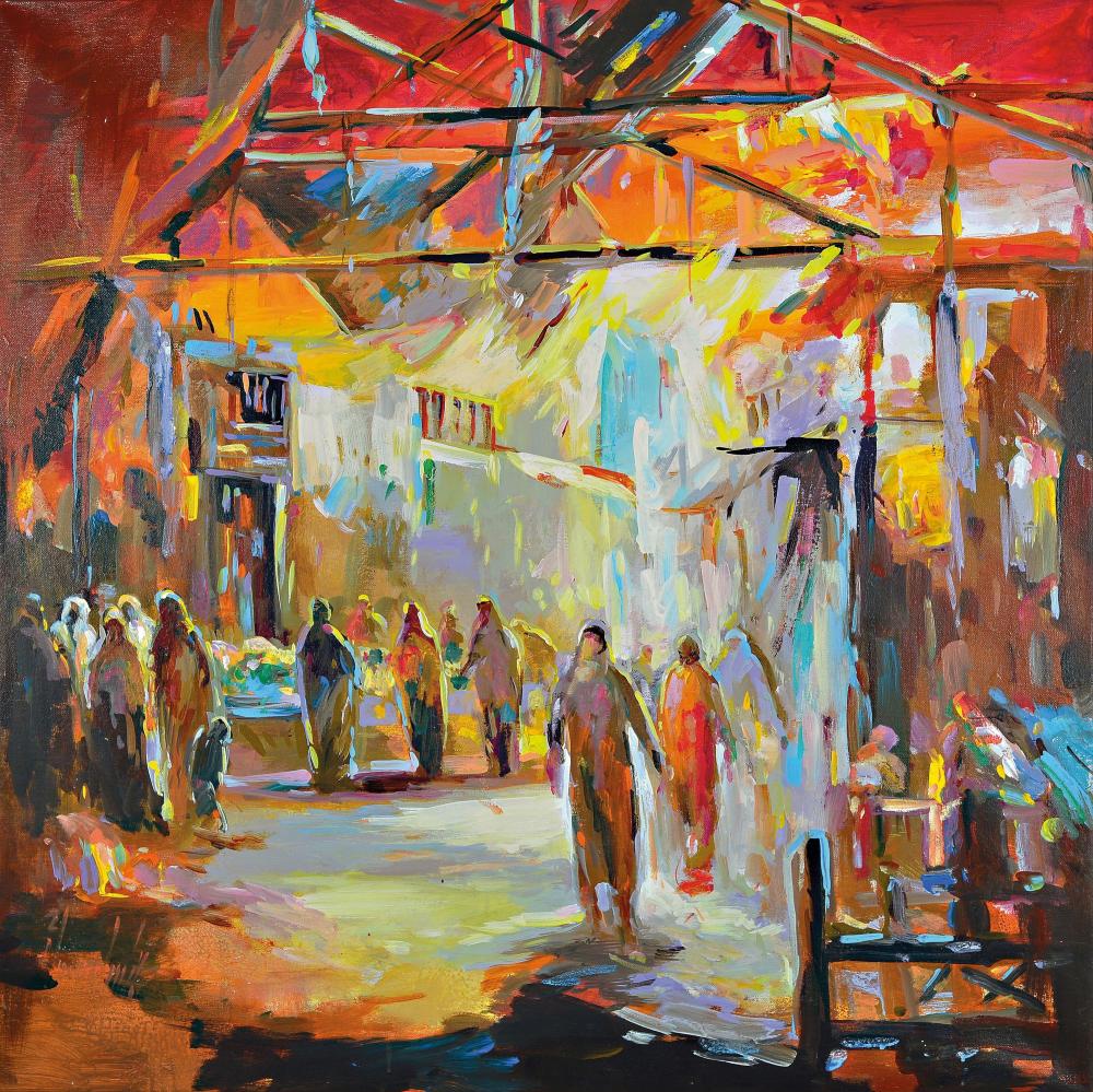 Abbas Al-Mosawi comparable auction result: abbas al mosawi born 1952 bahrain arab market