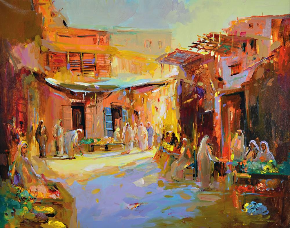 Abbas Al-Mosawi comparable auction result: abbas al mosawi born 1952 bahrain arab market