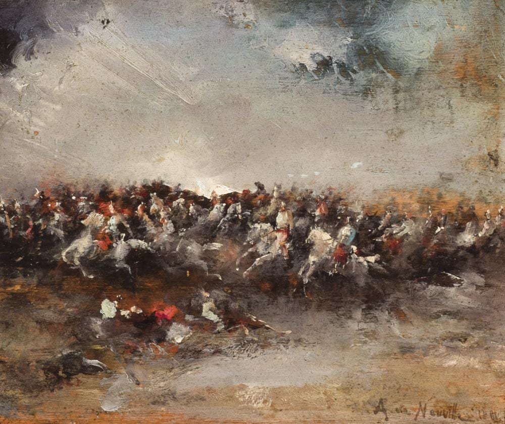 Alphonse de Neuville comparable auction result: alphonse de neuville battle scene