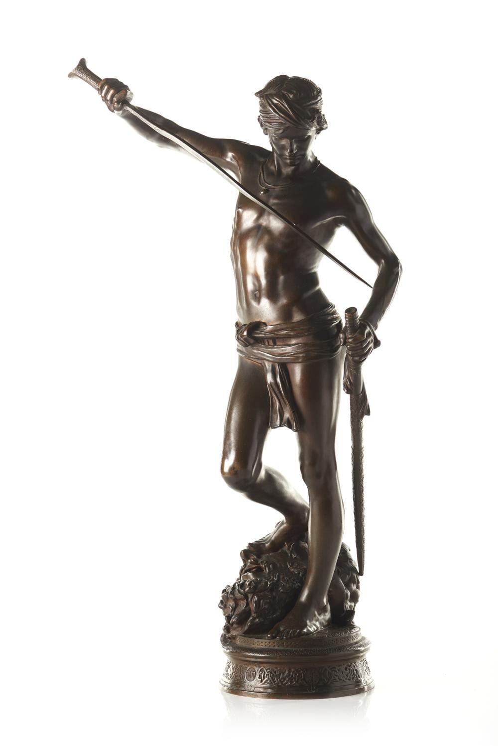 Antonin Mercié comparable auction result: antonin merci 1845 1916 david and goliath