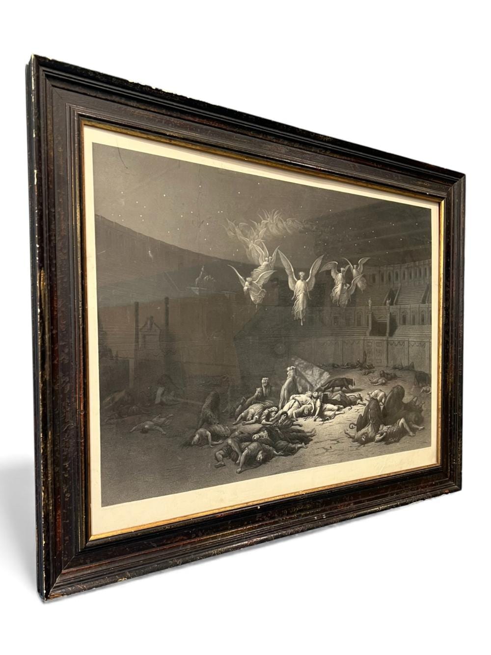 Gustave Doré comparable auction result: large 19th century engraving christian martyrs after gustave dor