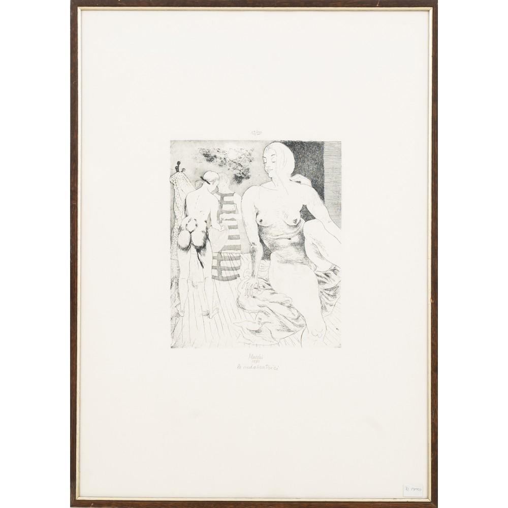 Gabriele Mucchi comparable auction result: gabriele mucchi le indossatrici acquaforte