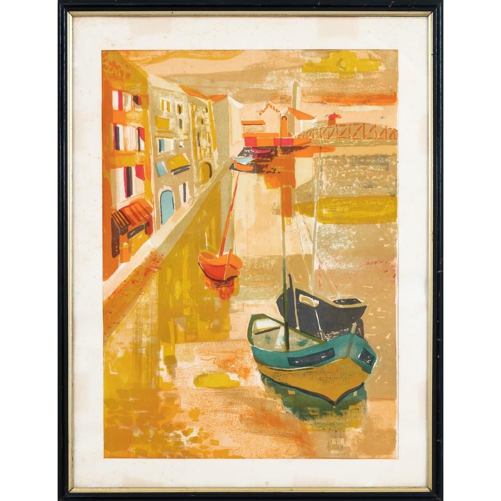 Georges Lambert comparable auction result: georges lambert senza titolo litografia a colori