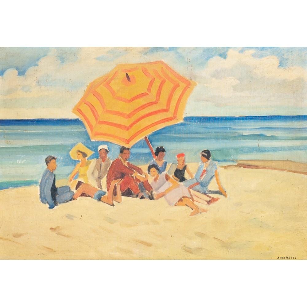 alfonso amorelli bagnanti olio su cartone telato · Benedetto Trionfante Auction House s.r.l · 2025-12-16 Alfonso Amorelli comparable auction result: alfonso amorelli bagnanti olio su cartone telato