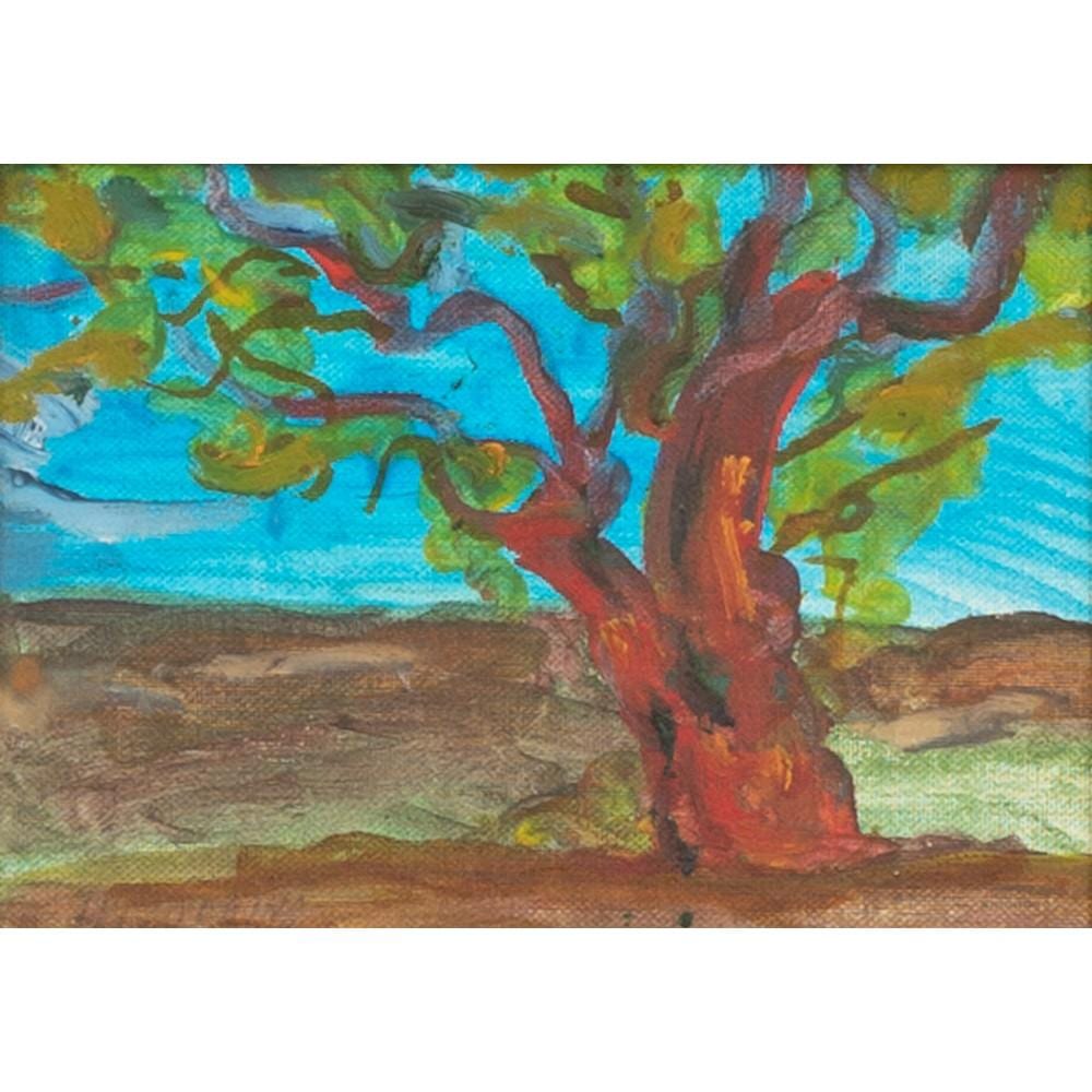 Aldo Pecoraino comparable auction result: aldo pecoraino albero olio su cartone telato
