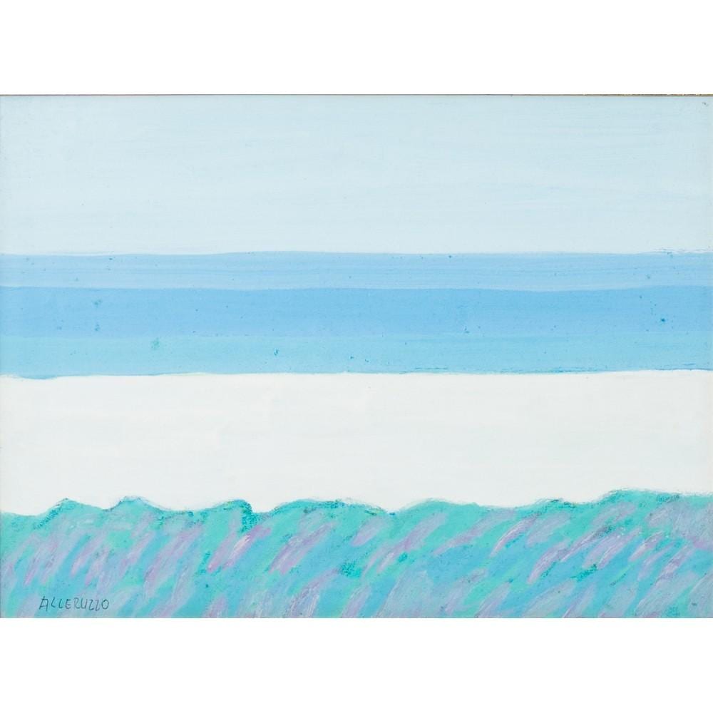 Santi Alleruzzo comparable auction result: santi alleruzzo paesaggio marino olio su carta