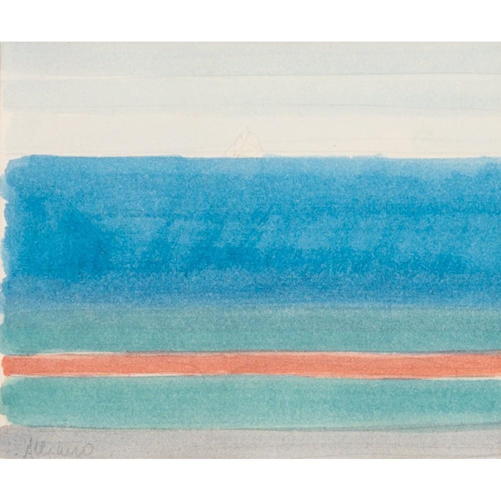 Santi Alleruzzo comparable auction result: santi alleruzzo paesaggio tecnica mista su carta
