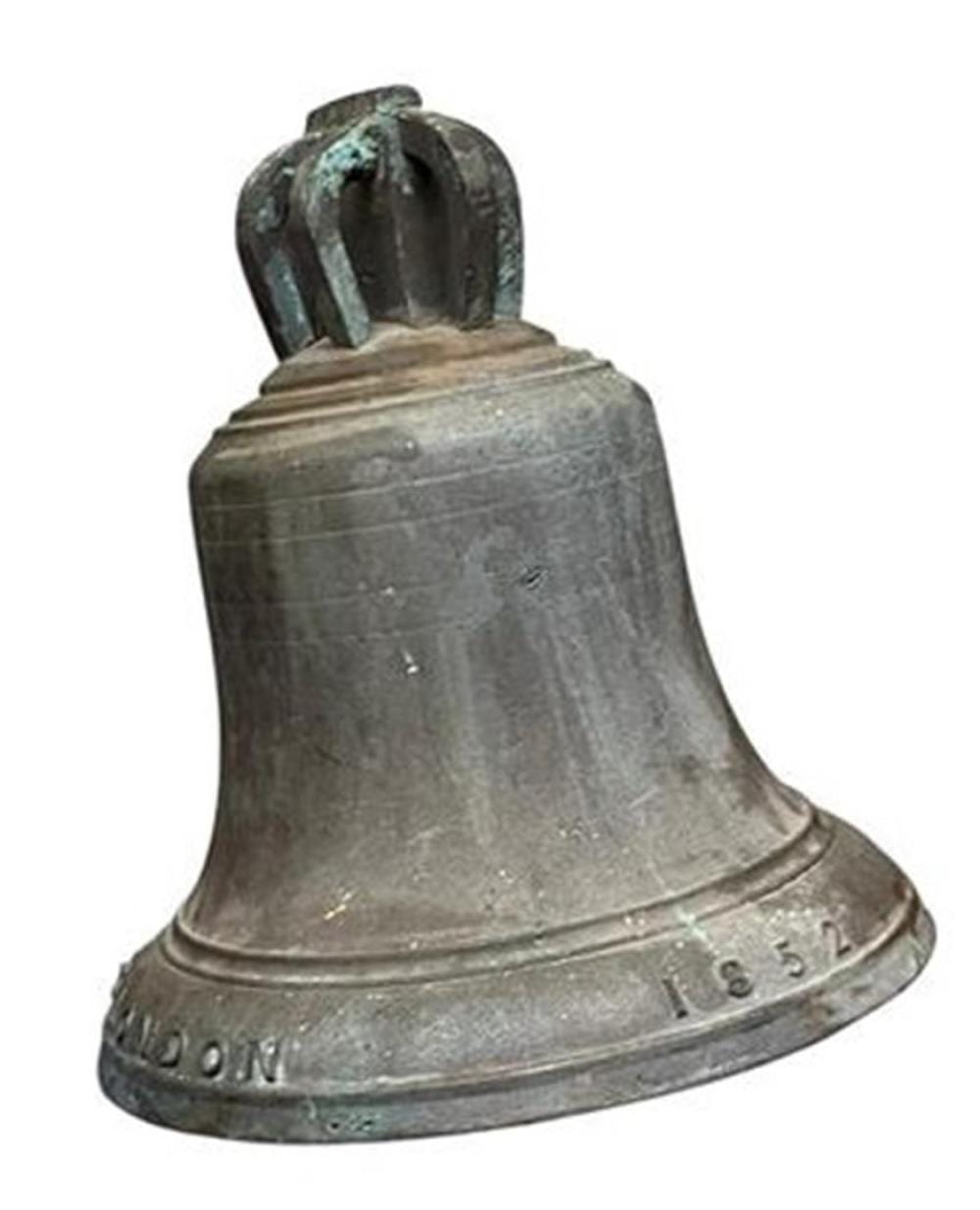 J.Warner & Sons circa 1890 large bronze church bell. 45 x 40 cm. sold by Medusa Auctioneers, lot 3026 — auction record photograph