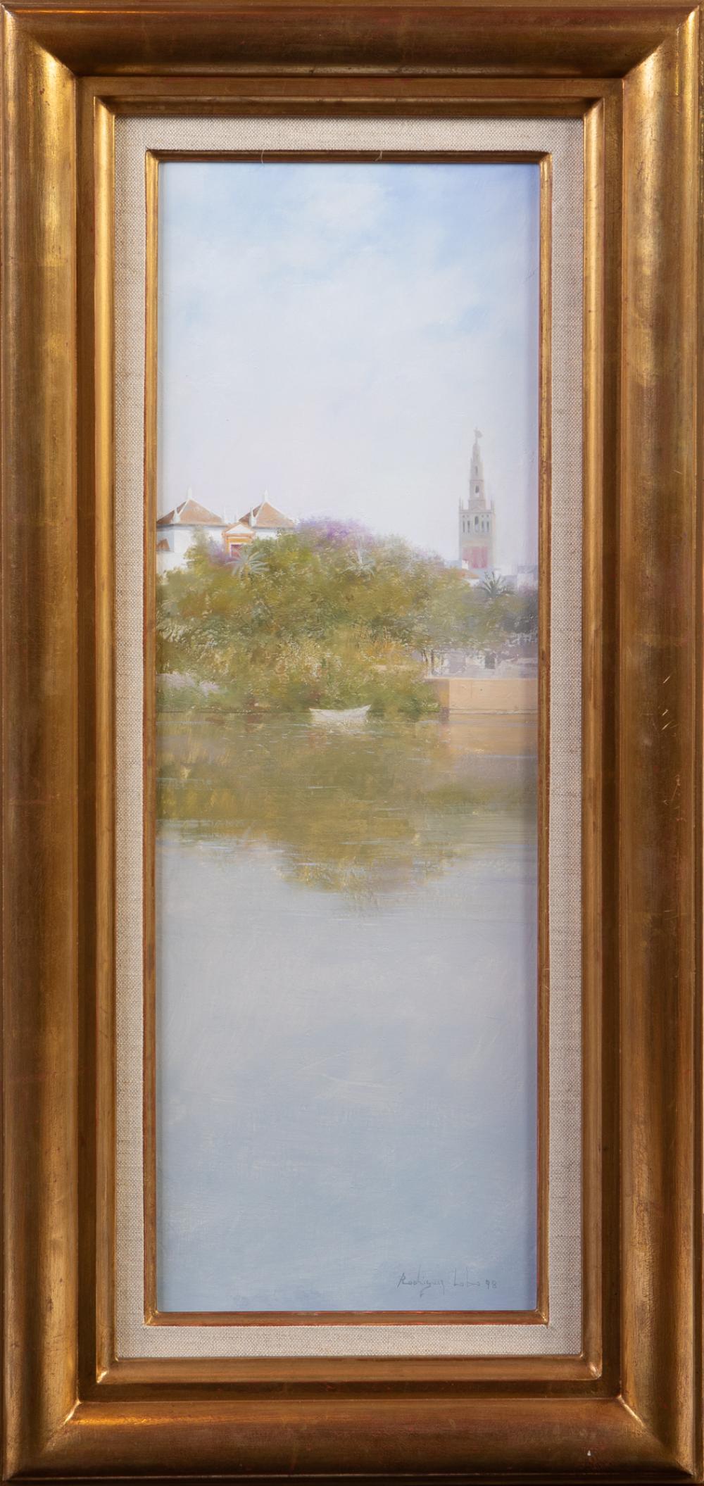 Francisco Rodriguez Lobo comparable auction result: francisco rodriguez lobo seville 1965 view of the guadalquivir 1998