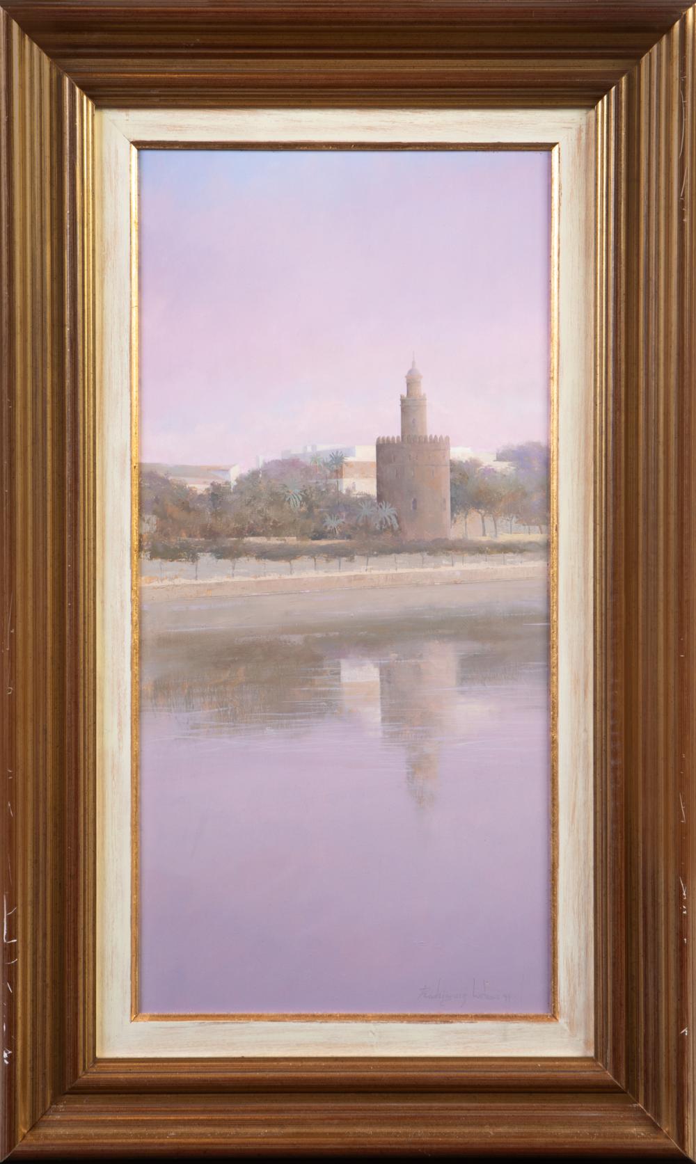 Francisco Rodriguez Lobo comparable auction result: francisco rodriguez lobo seville 1965 view of the torre del oro at sunset 1999