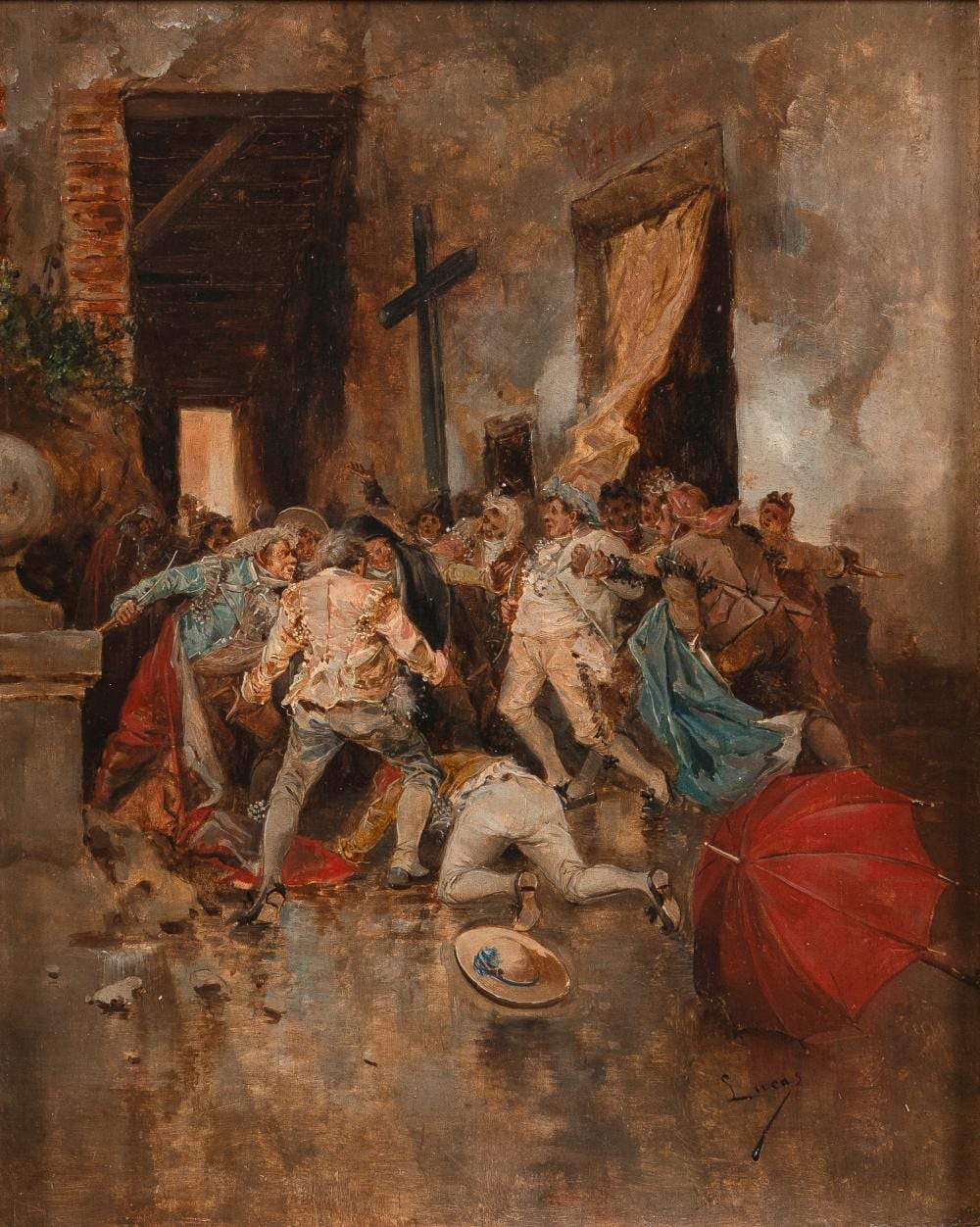 Eugenio Lucas y Villaamil comparable auction result: eugenio lucas villamil madrid 1858 1918 the brawl