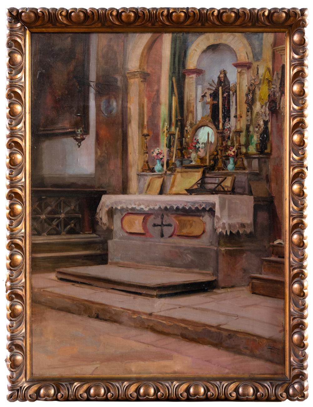 Eduardo Chicharro y Agüera comparable auction result: eduardo chicharro madrid 1873 1949 chapel of our lady of solitude 1909