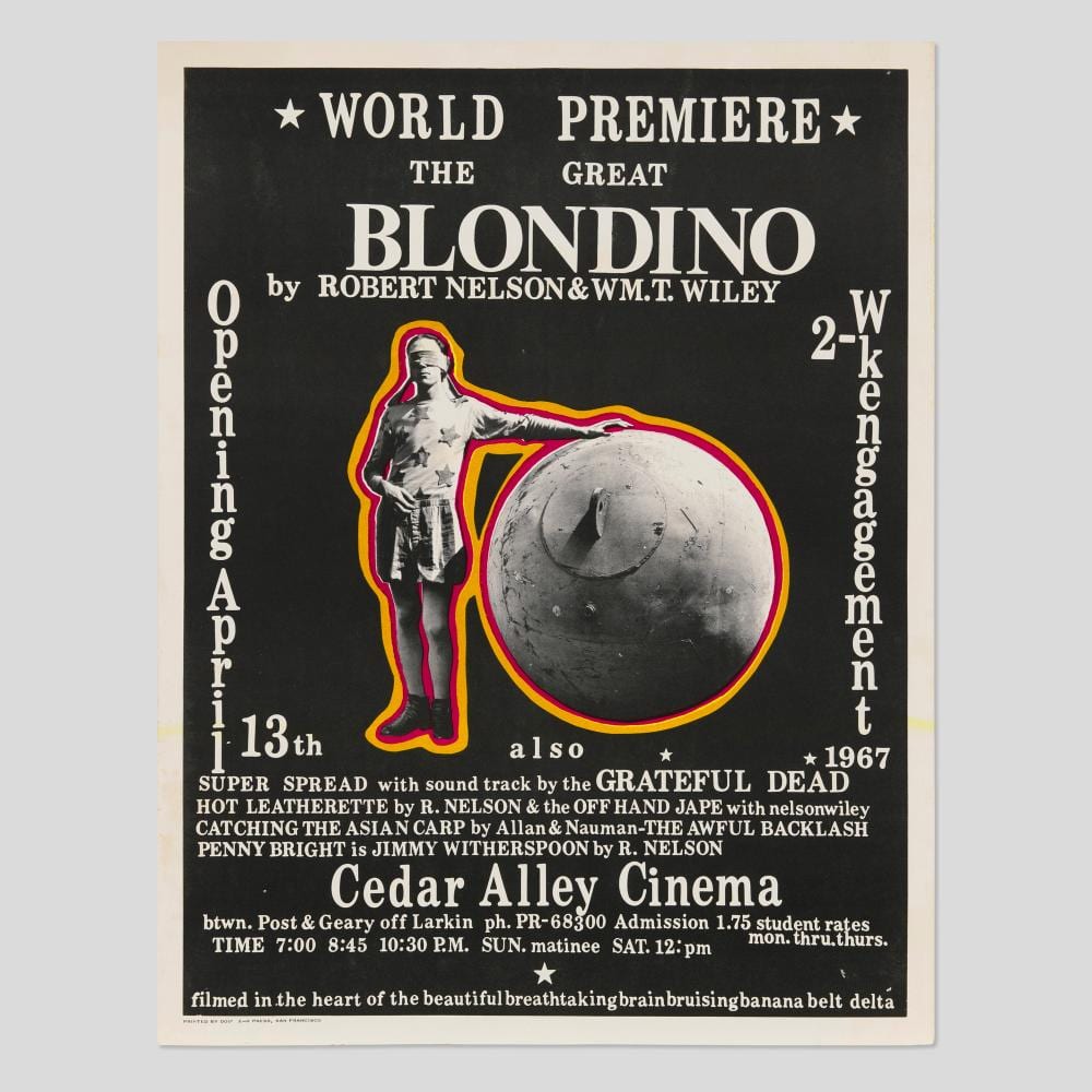 Robert Nelson comparable auction result: robert nelson wm t wiley world premier the great blondino 1967