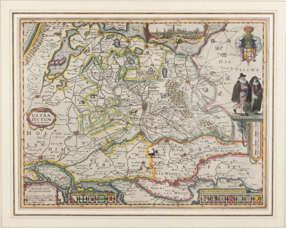 Pieter van der Keere comparable auction result: pieter van der keere 1571 1650 een kaart van utrecht e o ultraiectum dominium 1617