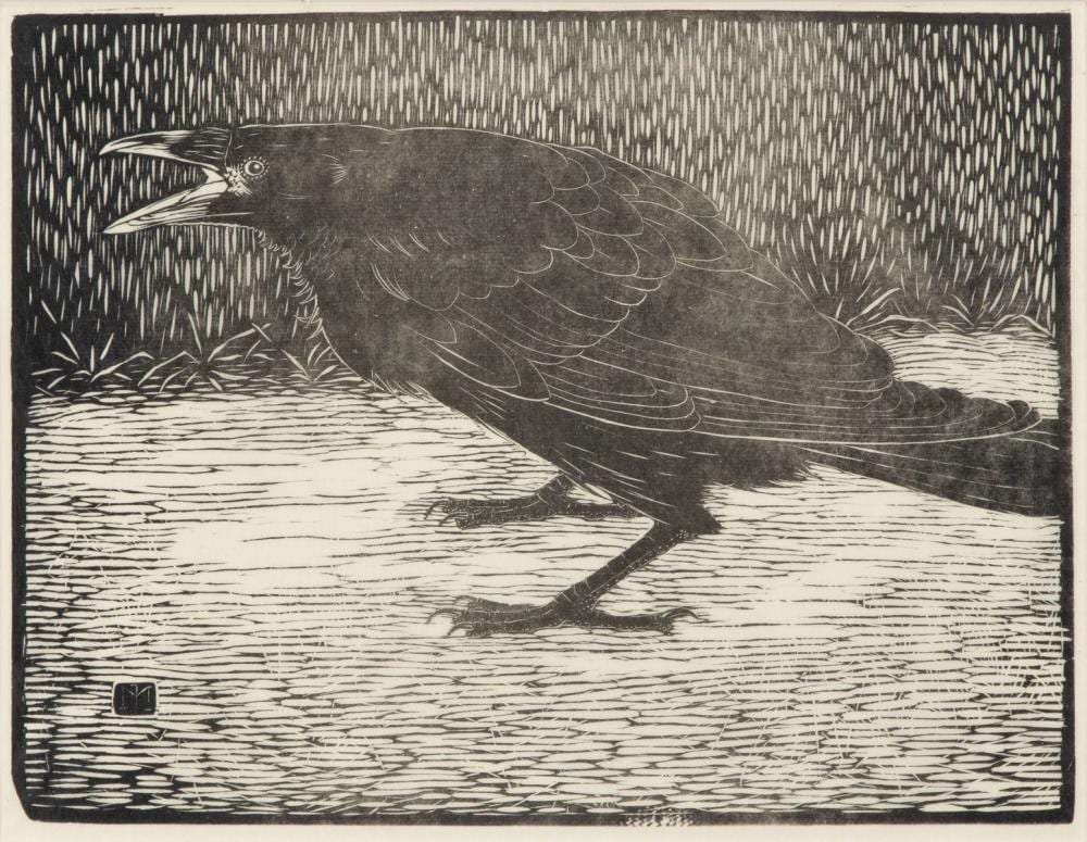 Jan Mankes comparable auction result: jan mankes 1889 1920 schreeuwende kraai