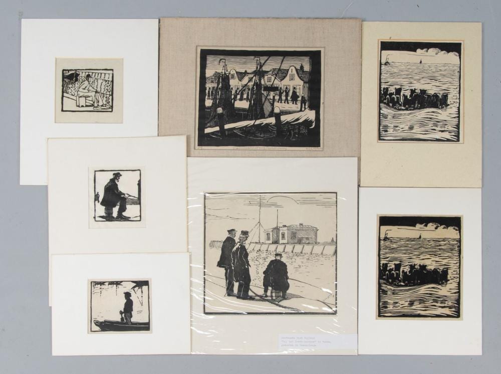 dirk hidde nijland 1881 1955 7 houtsnede s · Veilinghuis Onder de Boompjes · 2025-12-15 Dirk Hidde Nijland comparable auction result: dirk hidde nijland 1881 1955 7 houtsnede s
