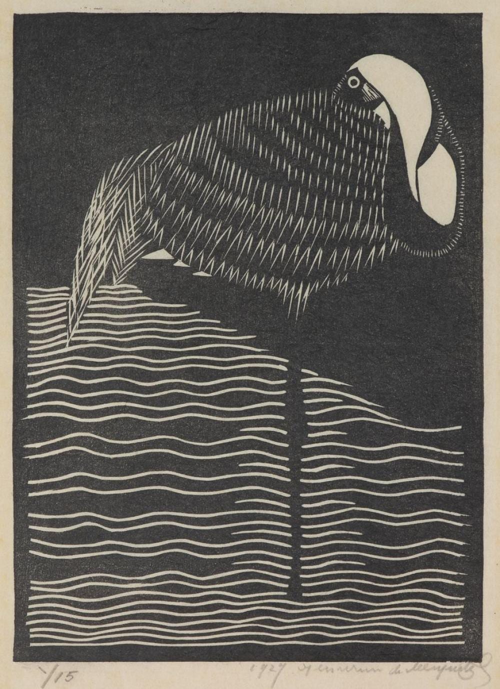 Samuel Jessurun de Mesquita comparable auction result: samuel jessurun de mesquita 1868 1944 witnekkraanvogel