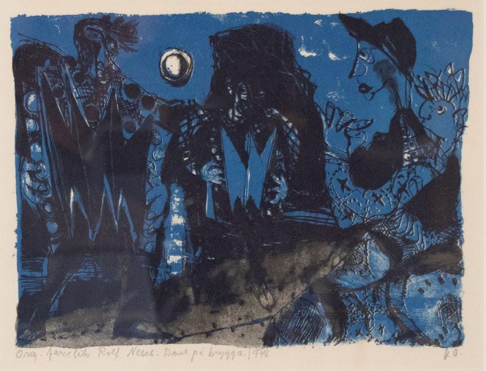 Rolf Nesch comparable auction result: rolf nesch 1893 1975 midnattsol