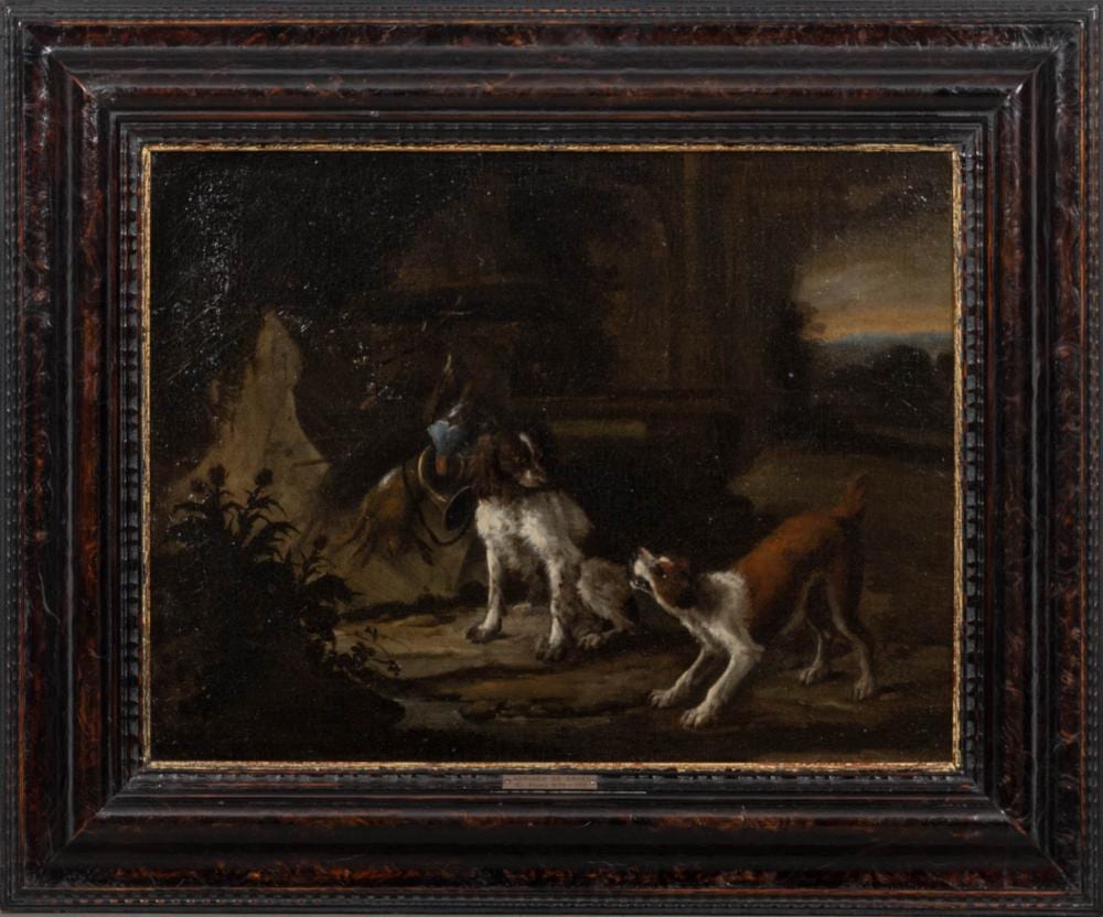 Adriaen de Gryeff comparable auction result: adriaen de gryeff cena de ca a leo sobre tela dim aprox 40 x 52 cm