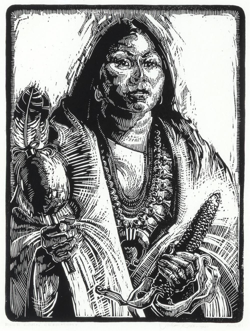 julian robles blue corn ceremony 1981 · Santa Fe Art Auction · 2025-12-15 Julian Robles comparable auction result: julian robles blue corn ceremony 1981