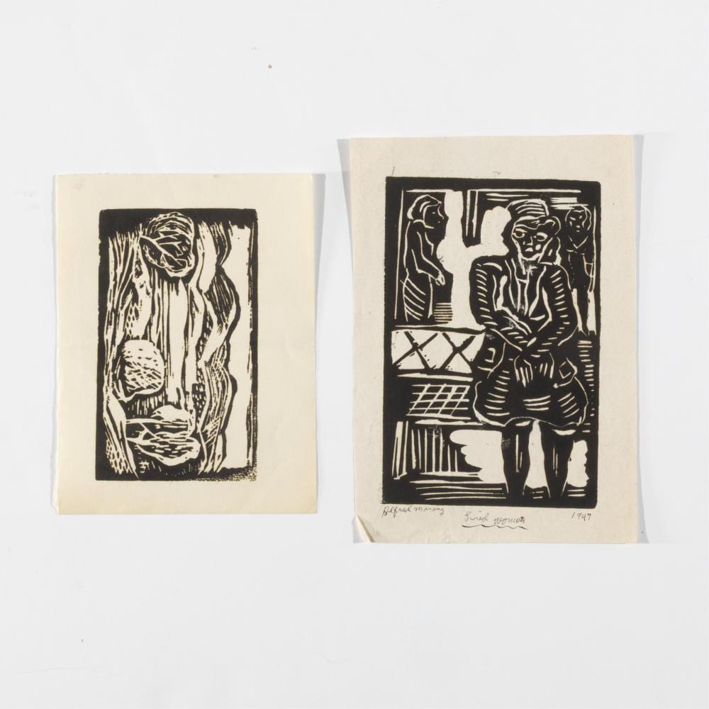 Alfred Gwynne Morang comparable auction result: alfred gwynne morang two woodcut prints