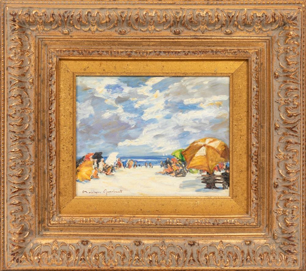 Marilyn Guerinot comparable auction result: marilyn guerinot american texas b 1947 summer pleasures oil on canvas