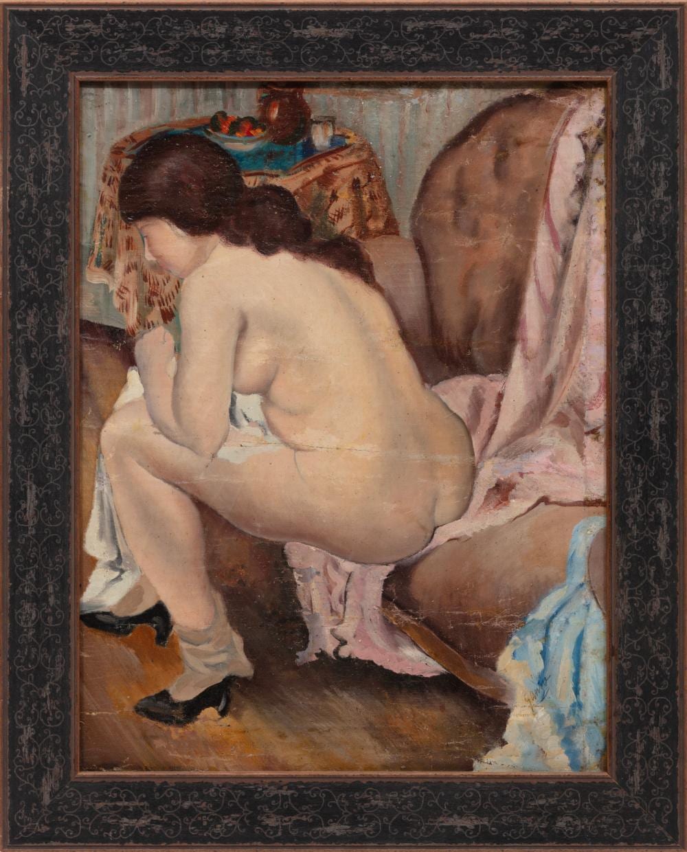 emil ganso german american 1895 1941 seated nude oil on canvas · Neal Auction Company · 2025-12-18 Emil Ganso comparable auction result: emil ganso german american 1895 1941 seated nude oil on canvas