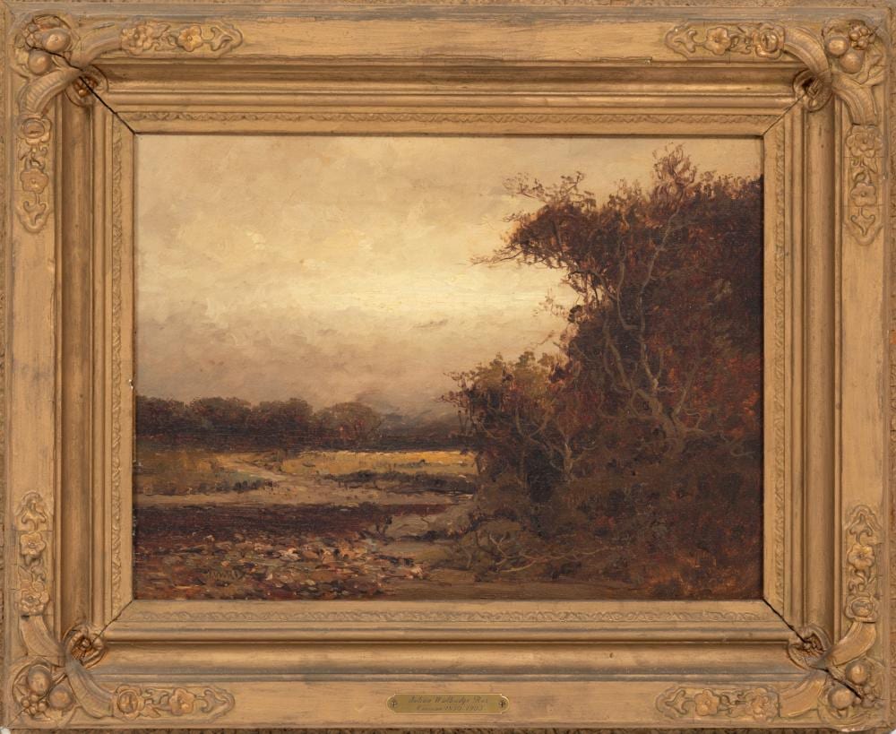 julian walbridge rix american vermont 1850 1903 landscape with gnarled trees oil on canvas · Neal Auction Company · 2025-12-18 Julian Walbridge Rix comparable auction result: julian walbridge rix american vermont 1850 1903 landscape with gnarled trees oil on canvas