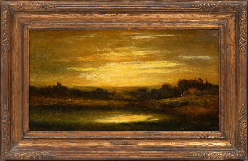 Hudson Mindell Kitchell comparable auction result: hudson mindell kitchell american new jersey 1862 1944 mirror pool oil on canvas